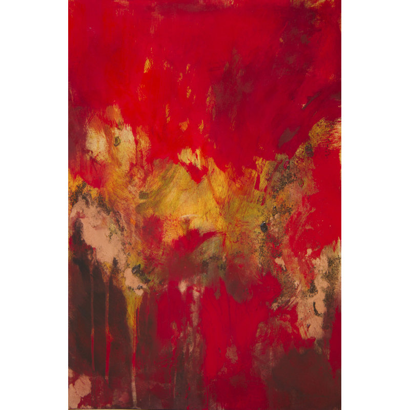 " Copper And Red I " by Jennifer Gardner Painting Print, 30" H x 20" W x 1.25" D