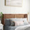 Baxton Studio Rina Mid-Century Modern Ash Wanut Finished Wood and Synthetic Rattan Queen Size Wrap-Around Headboard