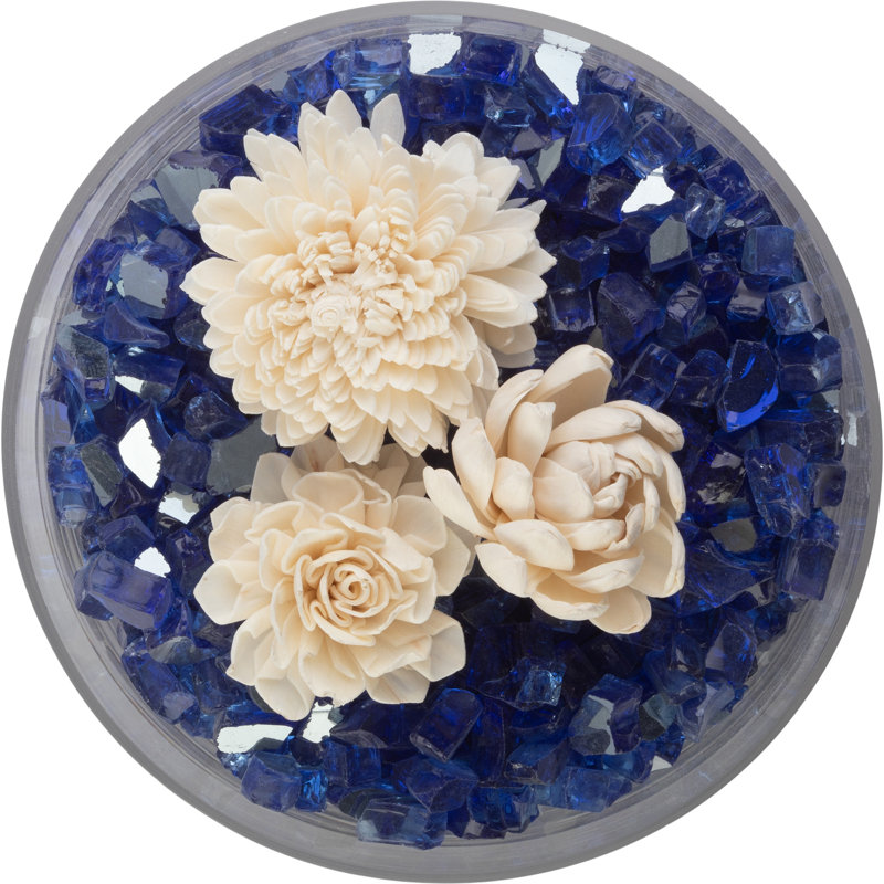 Cobalt Blue Tempered Glass Rocks for Fire Pit and Decor