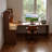 Nut-brown L-Shaped Solid Wood writing desk-118509560-118509564