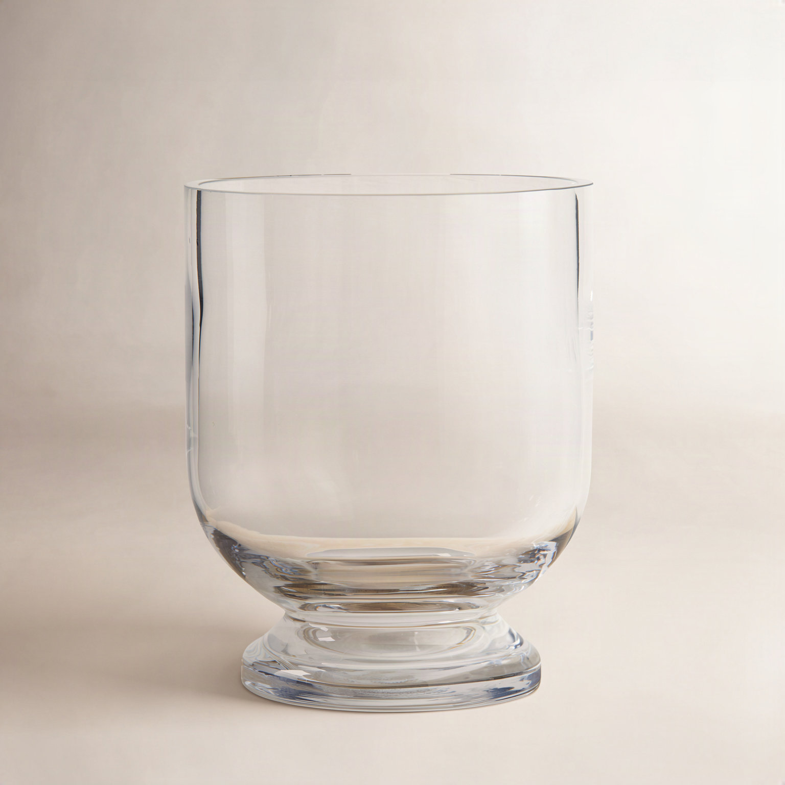 Handmade Glass Table Vase, 6.75" H x 5.25" W x 5.25" D