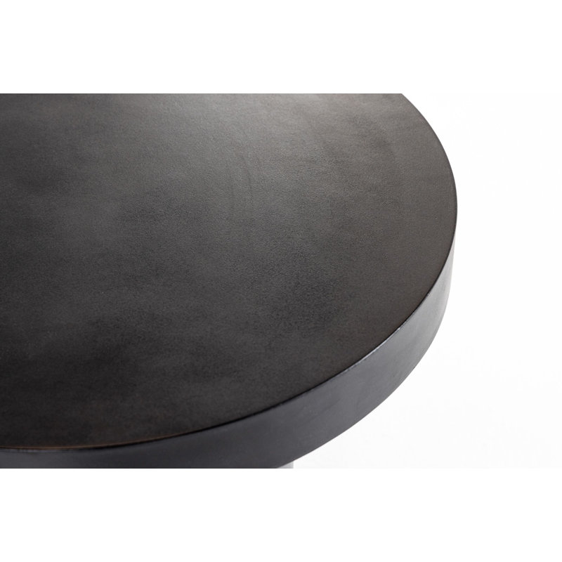 Kenneth Modern Concrete End Table, Black