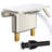 Modern 4-inch Centerset Double-Handle Waterfall Bathroom Faucet with Glass Shelf in Brushed Nickel-114193242