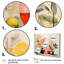 «Blue Boho Pottery», art mural bleu et jaune 4 pièces-1237453896