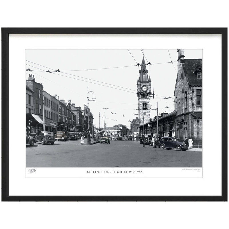 Darlington, High Row C1955 by Francis Frith - Single Picture Frame Print, 40cm H x 50cm W x 2.3cm D