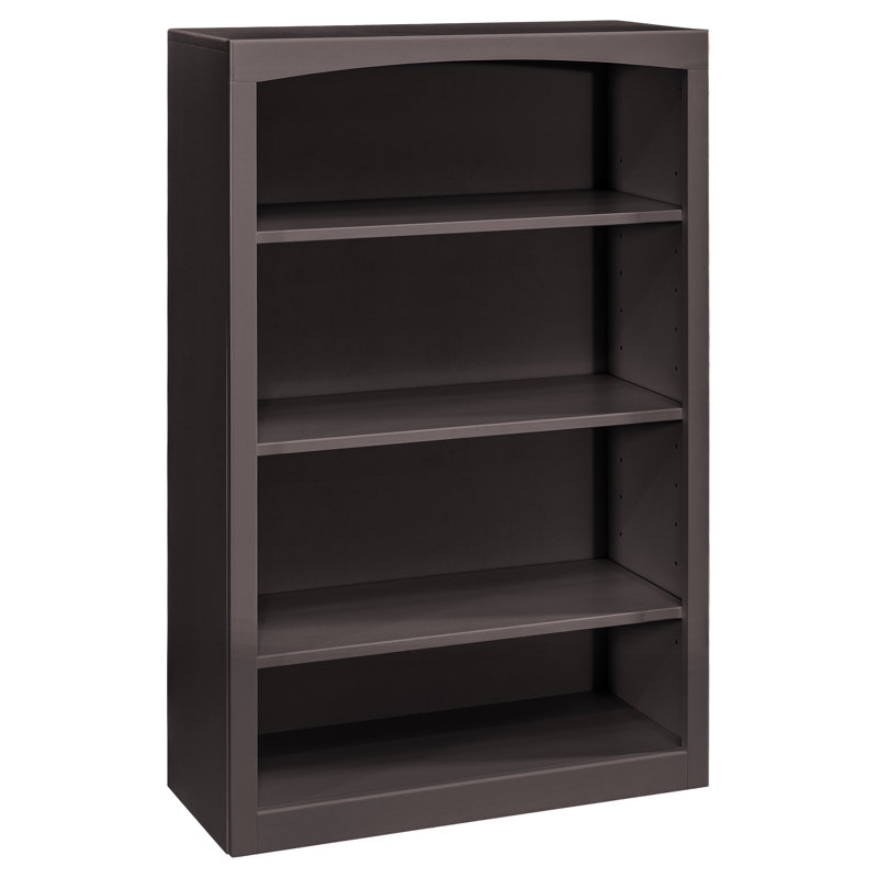 Ossy Solid Wood Classic Bookcase, (4 Shelves) 48"H x 30"W x 12"D, Solid Black