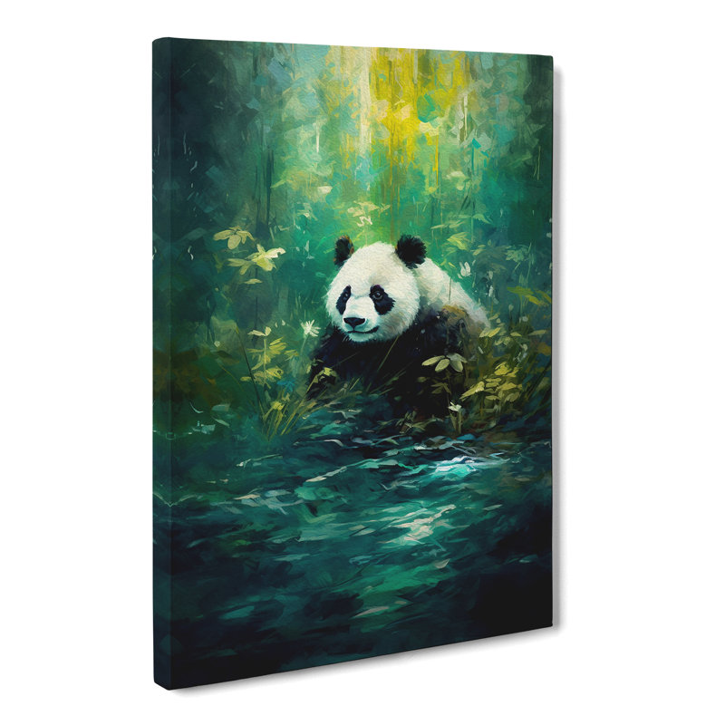 Panda Impressionism No.2 - No Frame Print, 76cm H x 50cm W x 3cm D