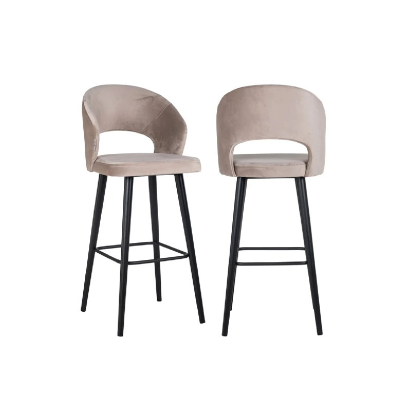 Savoy Bouclé Bar Stool, Brown