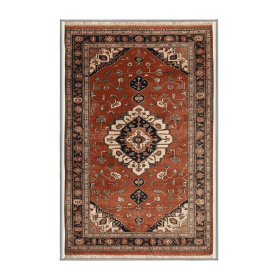 Machine Washable Persian Brown Area Rug