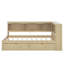 Lit de jour simple avec tiroirs, armoires et port USB-138074411