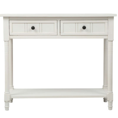 Daisy Series Console Table Traditional Design with Two Drawers and Bottom Shelf, Perfect for Versatile Storage and Display in Any Room