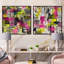 CZETLI - Ensemble de 2 collages carrés abstraits-101859943-101859942
