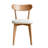 Solid Oak Upholstered Dining Chair with Removable Cover - Set of 4-635084401-635084402-630990357