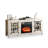 Mindel TV Stand for TVs up to 65" with Electric Fireplace-1134470105