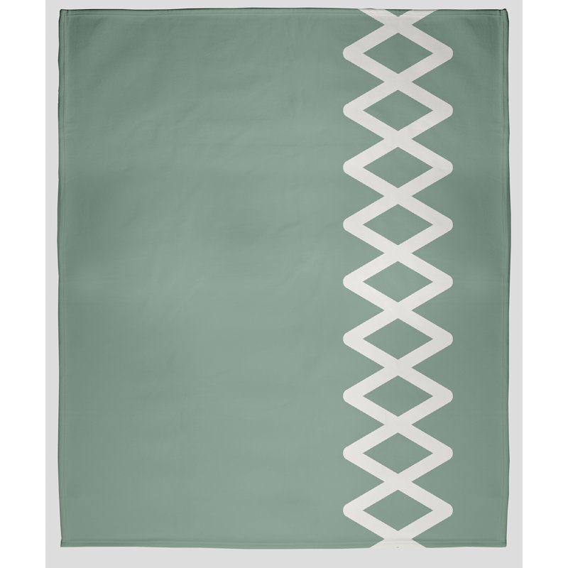 Couverture polaire à fermeture à glissière, L 60 po x L 80 po, Sauge