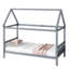 Lit simple avec tête et pied de lit, lit simple en bois d'hévéa avec cadre de maison-1406132091