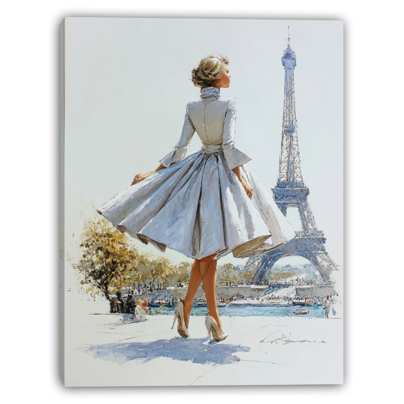 Art mural Eiffel sur toile tendue, H 40 po x l 30 po