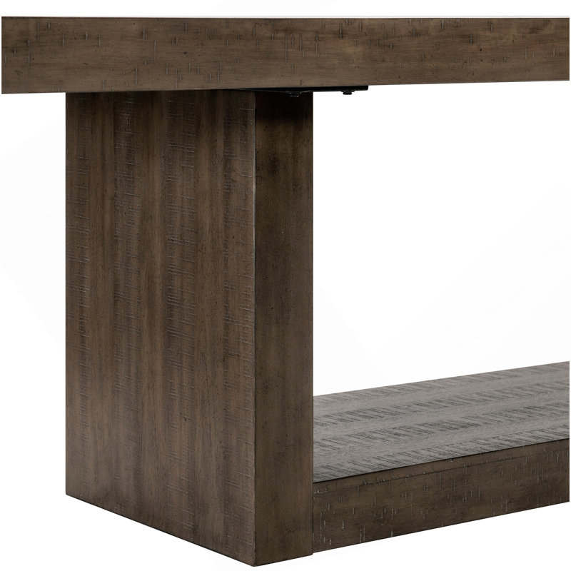 Table de salle à manger de style contemporain avec rallonge brune