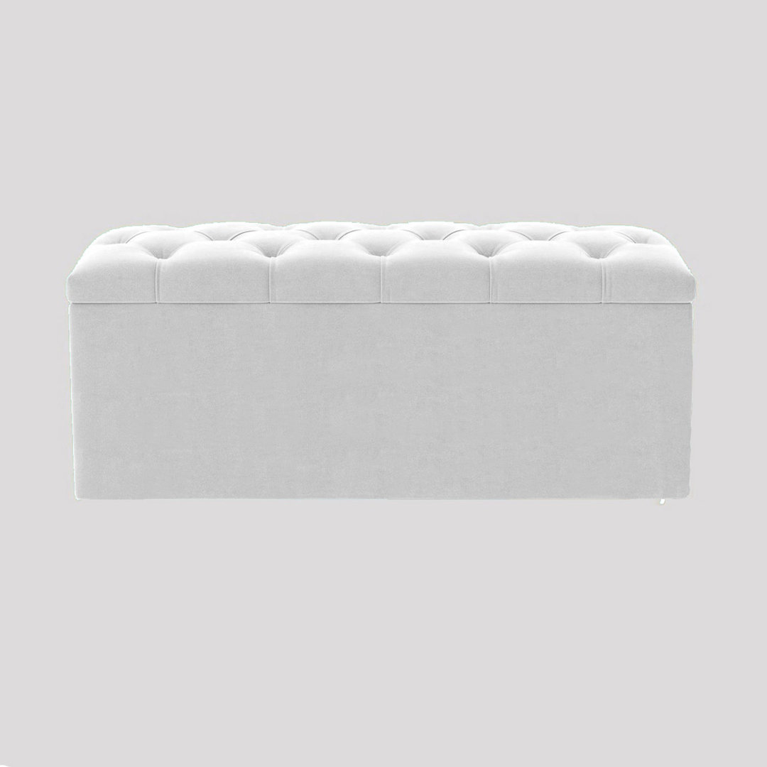 Luna Chesterfield Naples Ottoman Storage Box – Multi-functional Upholstered Blanket Box