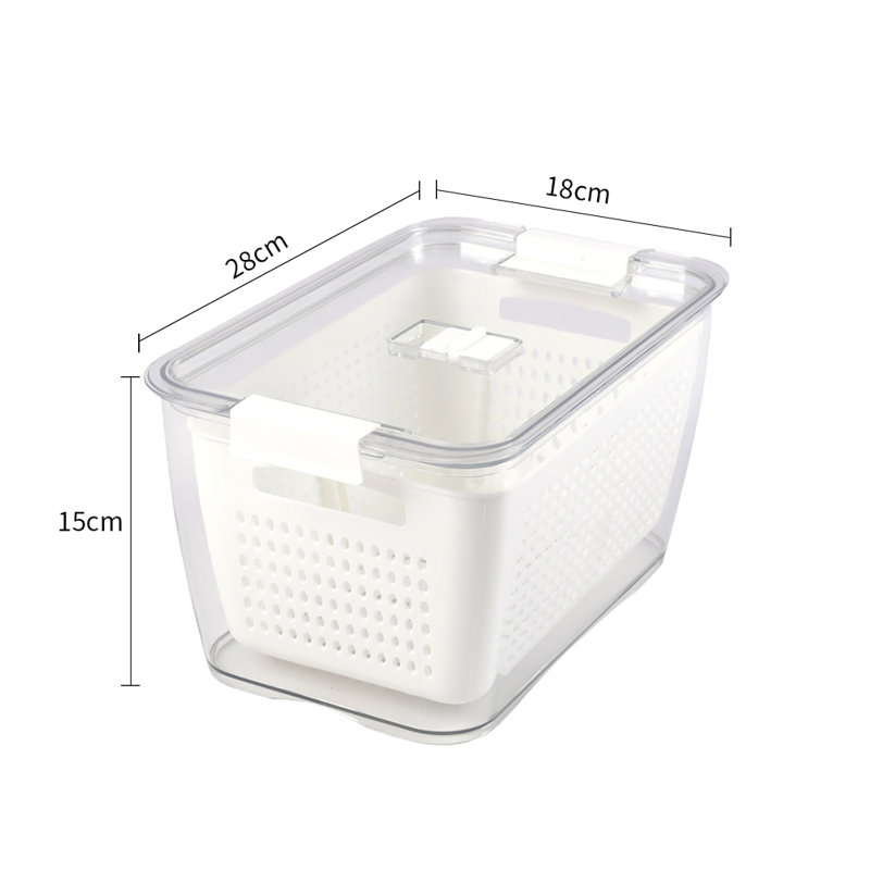 4.5L Nested Fridge Storage Container with Removable Colander