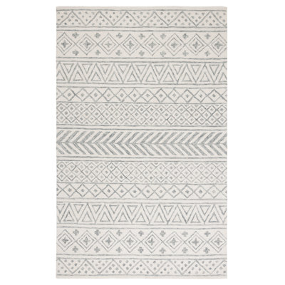 Metro Hand Tufted Wool/Cotton/Latex Rug in Gray