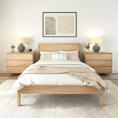 Lauritzen Solid Wood Panel Bed