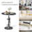 Vintage End Table With Handle Crank Industrial Bar Table Iron Top Dia19.7"-112609268