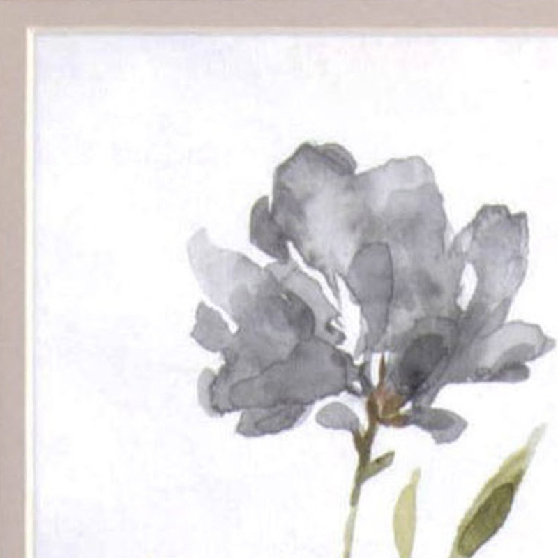 Ensemble de deux reproductions d'art encadrées blanches, "Botanical Beauty"