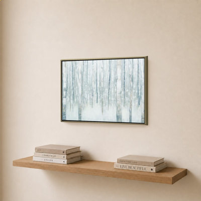 Birches in Winter Blue Gray