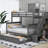 Gray Twinfull Bunk Bed With Twin Trundle And Thoughtful Storage Configuration Trundle, Intuitive Design-608579058