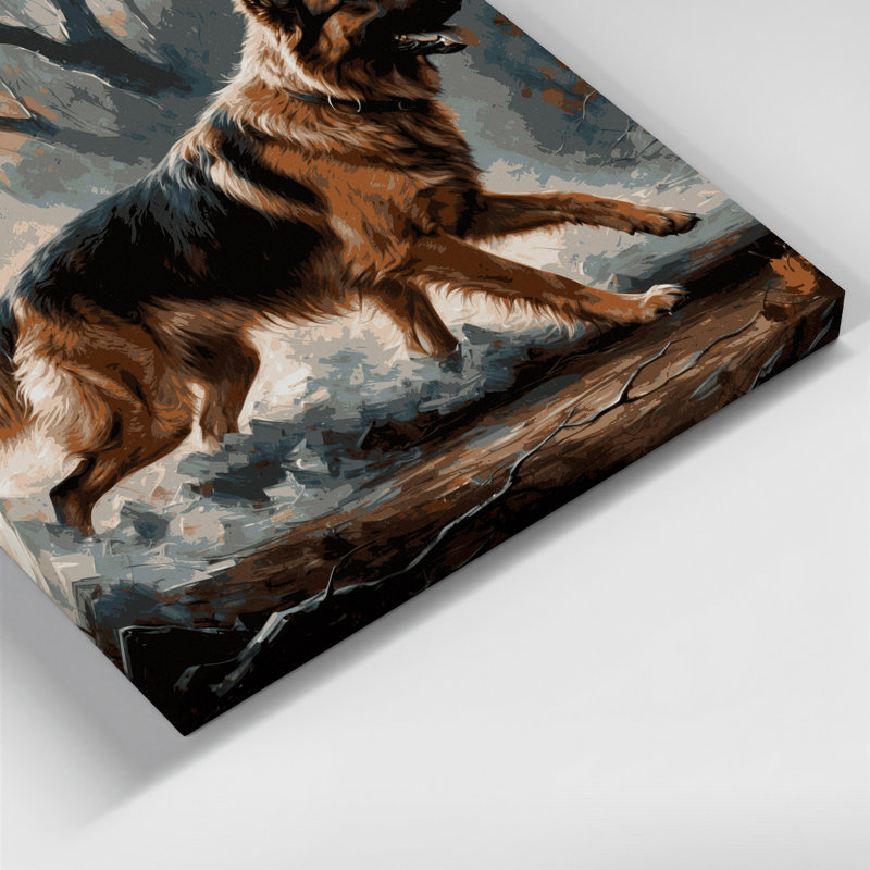 «Dogs East European Shepherd Brown», art mural sur toile