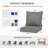 4 Piece Gray Patio Chair Cushion Set, UV Fade Resistant Seat and Backrest Replacement Pads