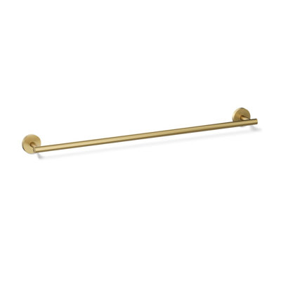 Elate Wall Mounted Round Towel Bar, Metal Wall-Mounted Towel Holder