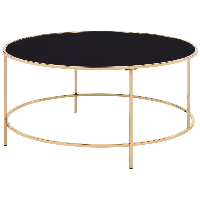 Silverlock Glass Top Single Coffee Table, Gold