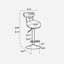 Tabouret pivotant à hauteur réglable-891936803