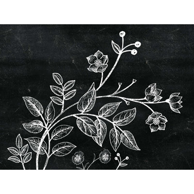 " White Flowers On Black "