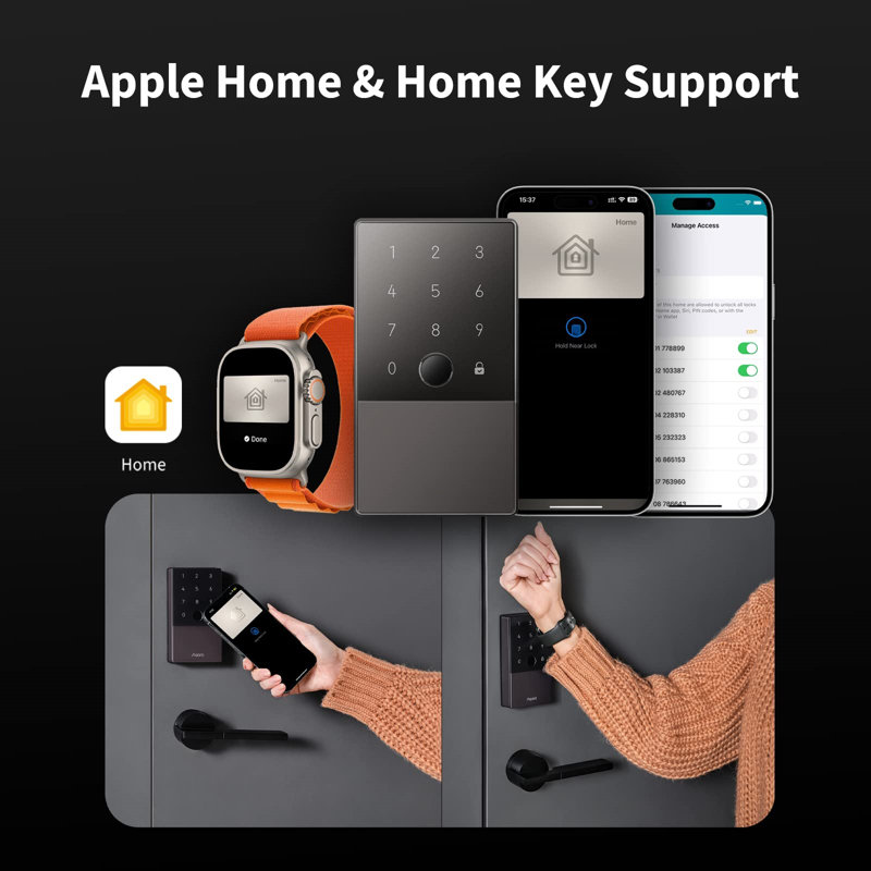 Aqara Gray Bluetooth Electronic Deadbolt with Touchscreen