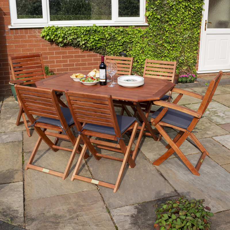 Rowlinson Plumley Dining Set with Cushions, Grey