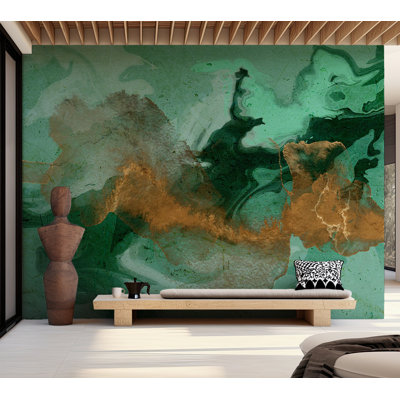 Papier peint abstrait - Malachite
