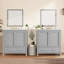 Ensemble de meuble-lavabo moderne 60 ", meuble-lavabo double séparé avec double lavabo en céramique (miroir non inclus)-412707085-412707081