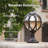 Outdoor Post Light Fixture Retro Amber Glass Ball Pillar Lights Waterproof Die-Cast Aluminum Column Lamp Villa Courtyard Garden Park Doorpost Light Fence Light Landscape Lighting