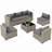 7 Piece Patio Conversation Set with Coffee Table and Cushions-1538385293