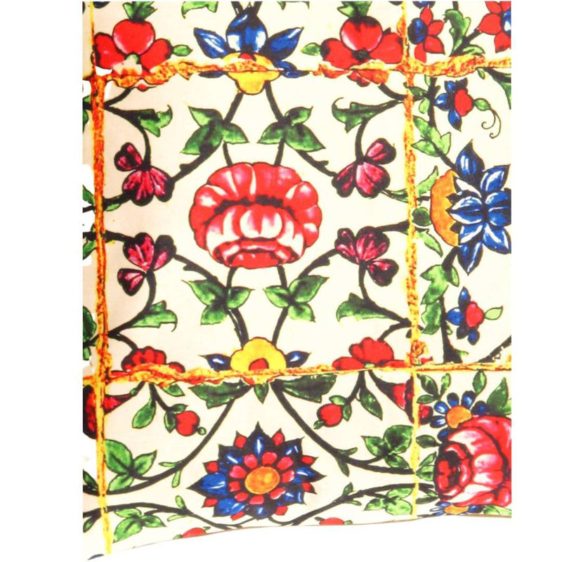 Coussin décoratif en velours, Rouge / Brun, H 20 po x l 20 po