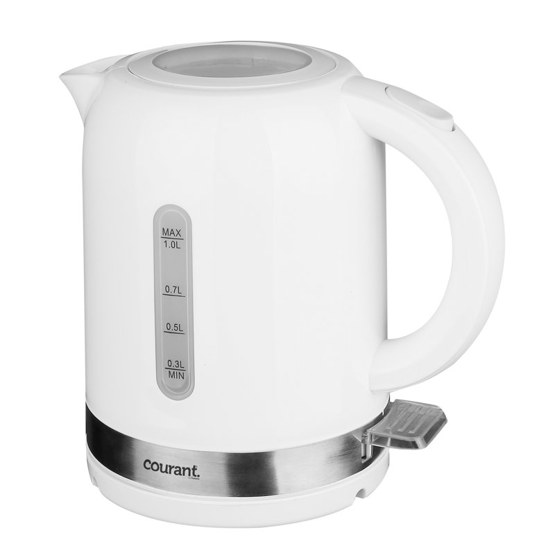 Courant 1.06 Quarts Electric Tea Kettle, White