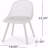 Set Of 4 Weather-Resistant Minimalist Patio Chairs for Backyard - White-933660381