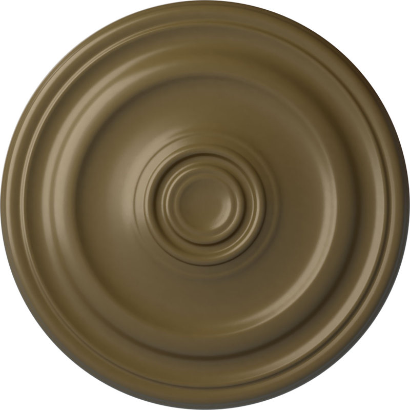 Endurathane Kepler Traditional Ceiling Medallion, 15 7/8"OD x 1 1/2"P (For Canopies up to 3 3/4"), Hand-Painted Mississippi Mud Finish