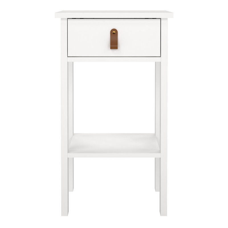 Elanora 40cm W Manufactured Wood Bedside Table, White