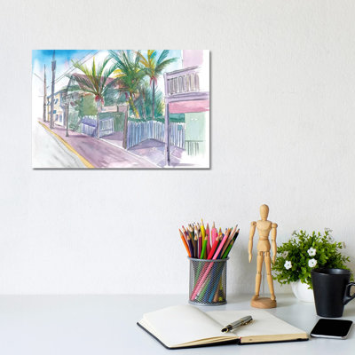 Heaven Thomas St Patio Key West Florida by Markus & Martina Bleichner - Painting on Canvas