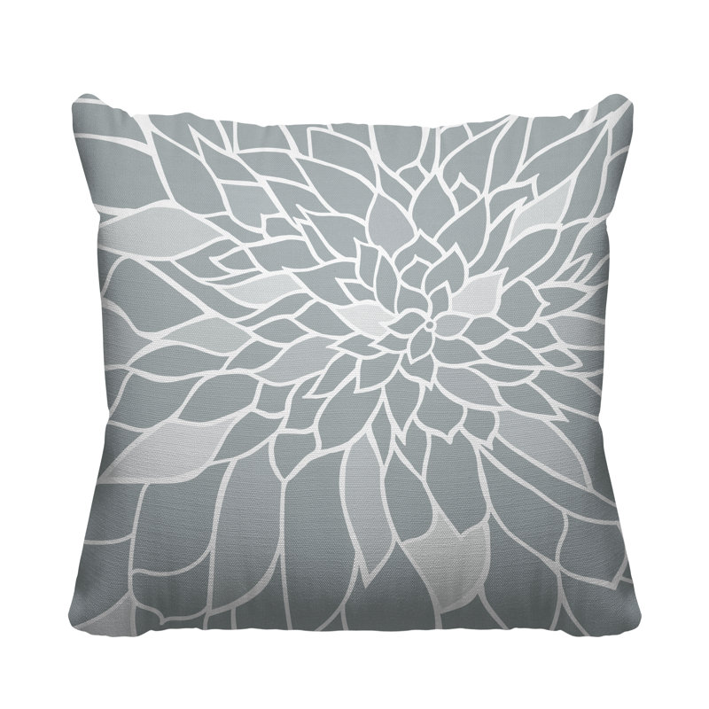 Coussin Raina, L 15 po x H 15 po, Gris