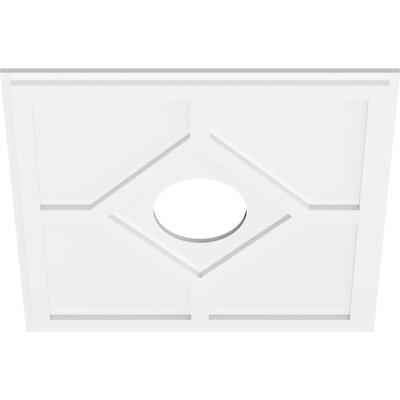24"OD x 6"ID x 8 1/4"C x 1"P Embry Architectural Grade PVC Contemporary Ceiling Medallion